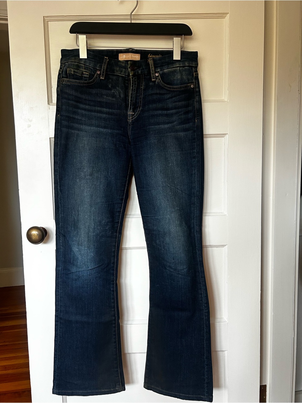 7 For All Mankind Dark Indigo Kimmie Bootcut Jeans